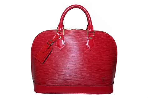 louis vuitton red bottom purse|louis vuitton alma epi black.